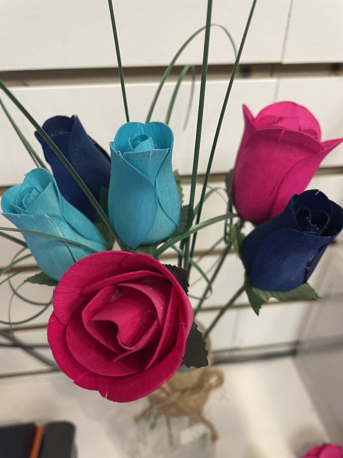 Wooden Roses - Half Dozen